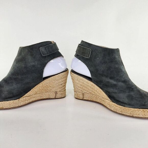 Elyse Walker Women's Lesley Suede Espadrille US 9.5 Dark Midnight Wedge Sandals - Picture 5 of 11